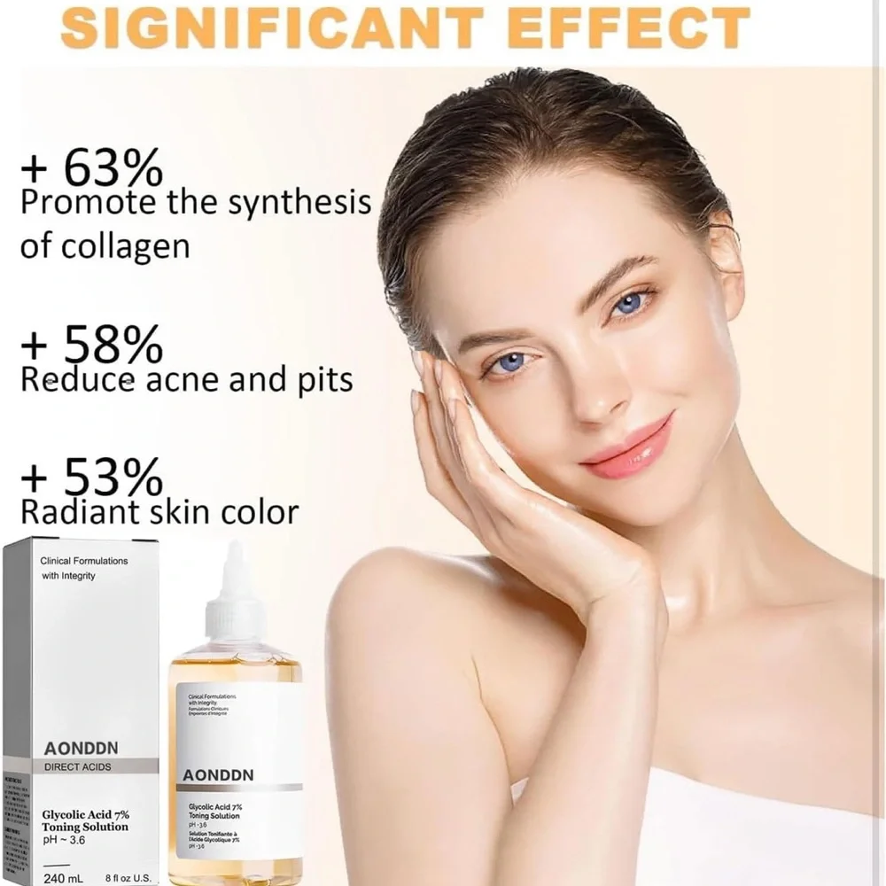 Glycolic Acid 7% Toning Solution 8 oz Direct Acids Radiant Skin‎ Anti Aging/Acne